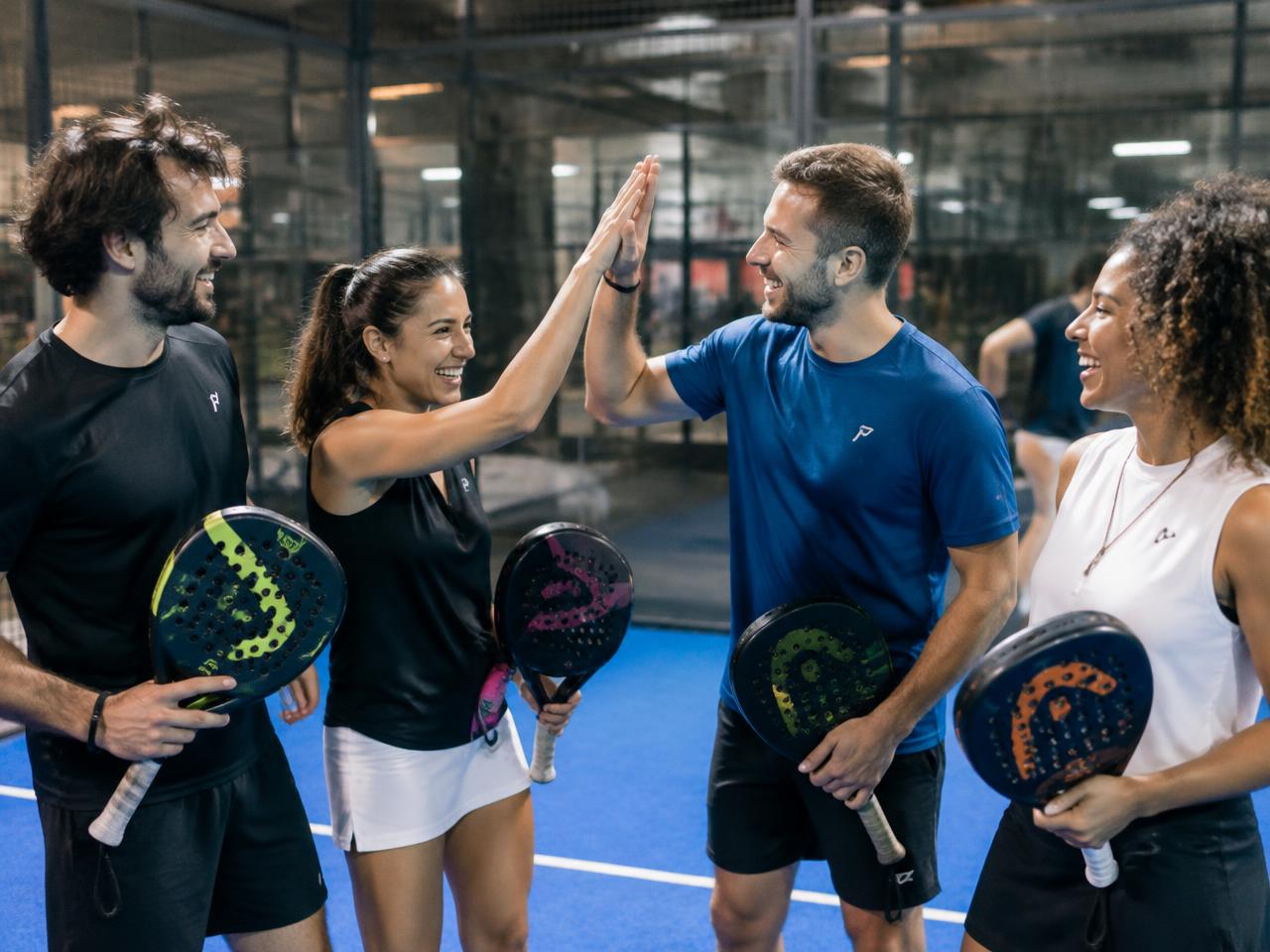 Players high-fiving after a game